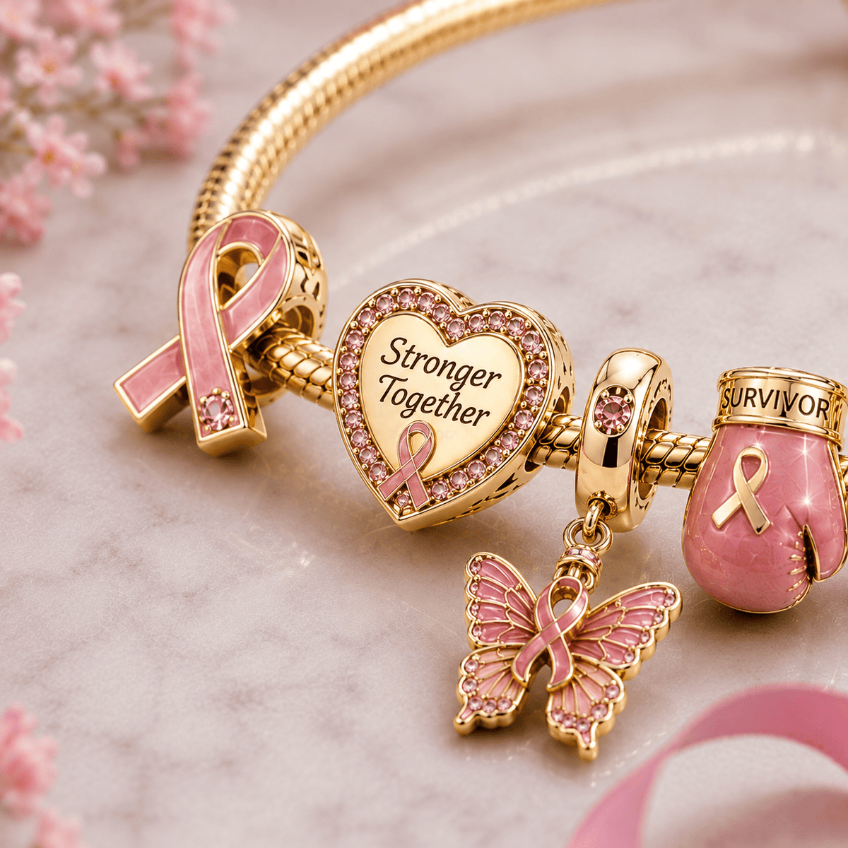 BCA Gold Charm Bracelet Set BMD