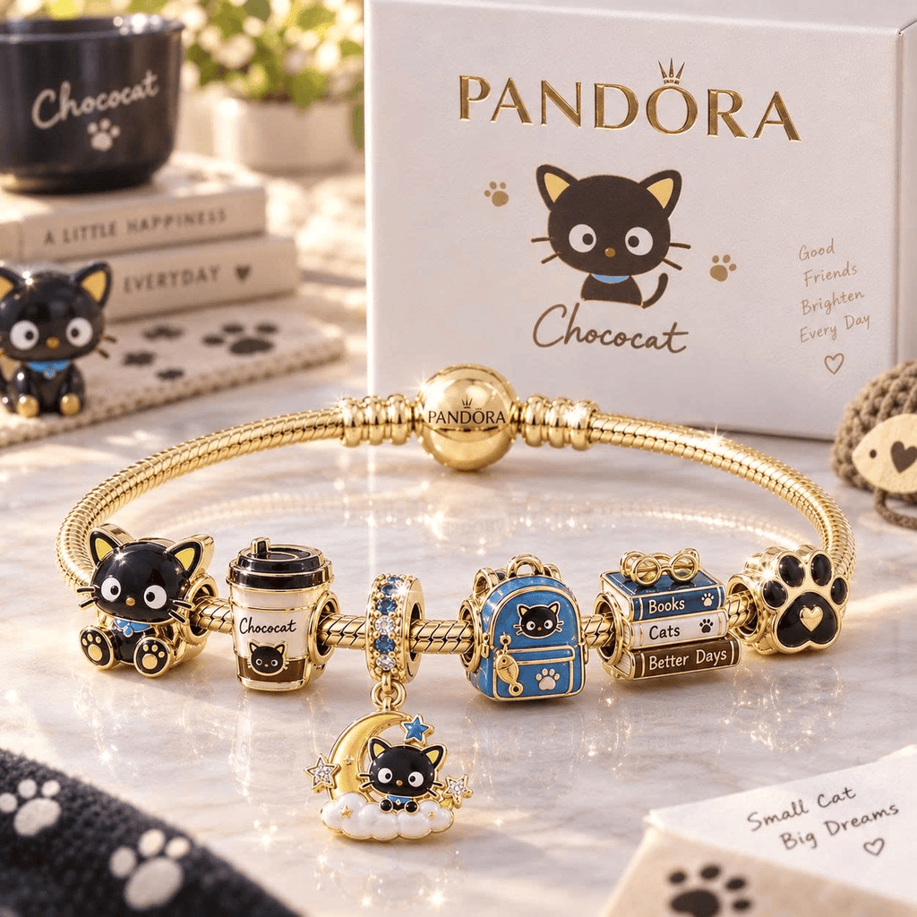 CCAT Gold Charm Bracelet Set VTH