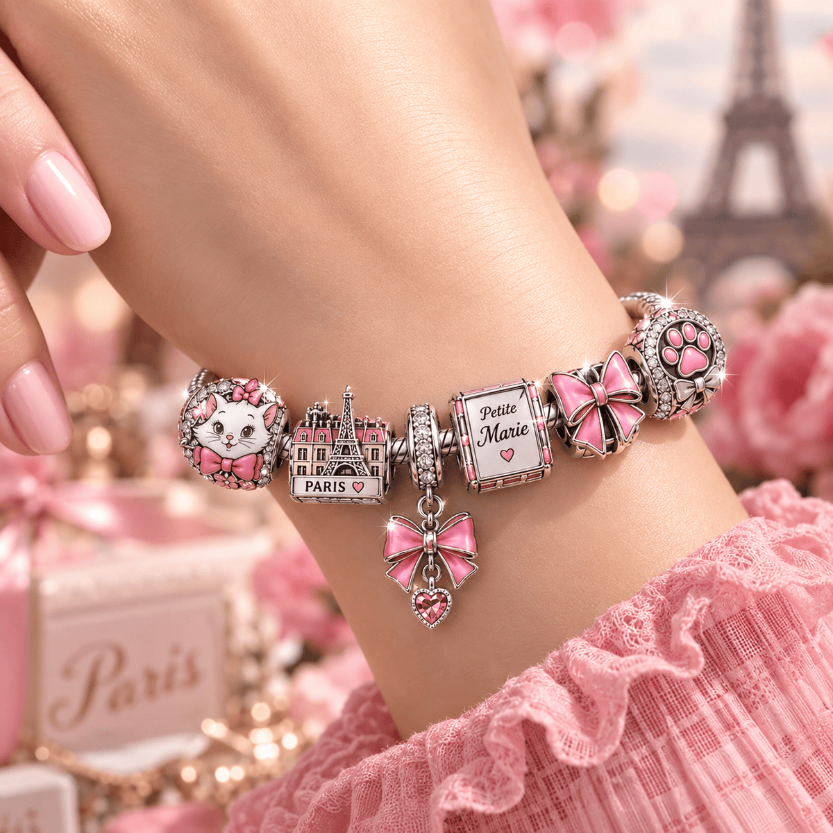 MRE Sliver Charm Bracelet Set VTH