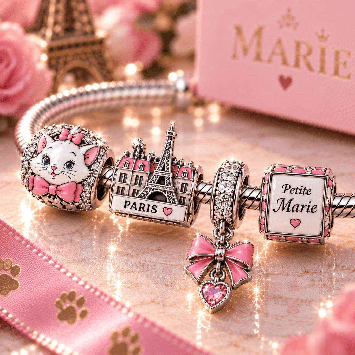 MRE Sliver Charm Bracelet Set VTH