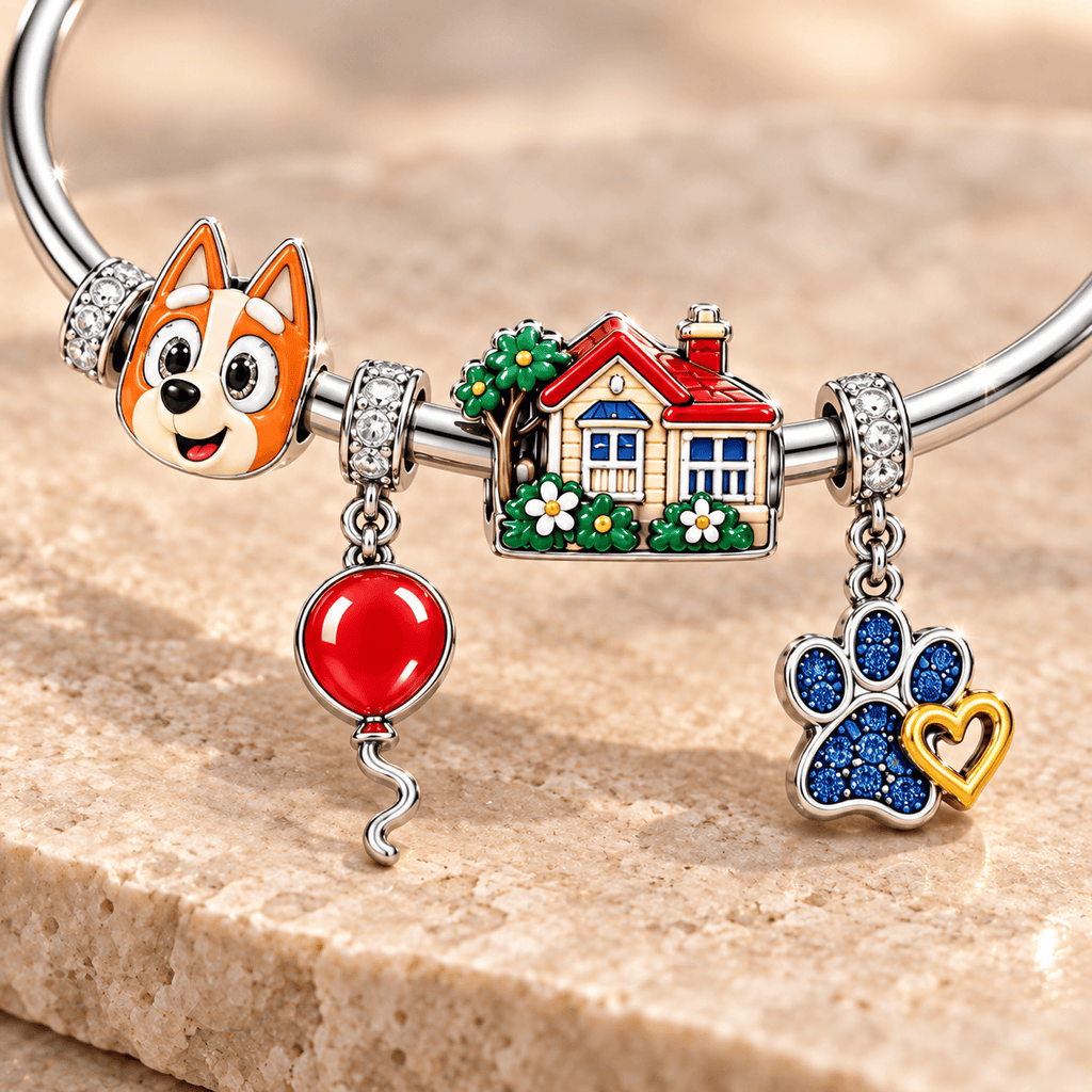 BLU Sliver Charm Bracelet Set TMH