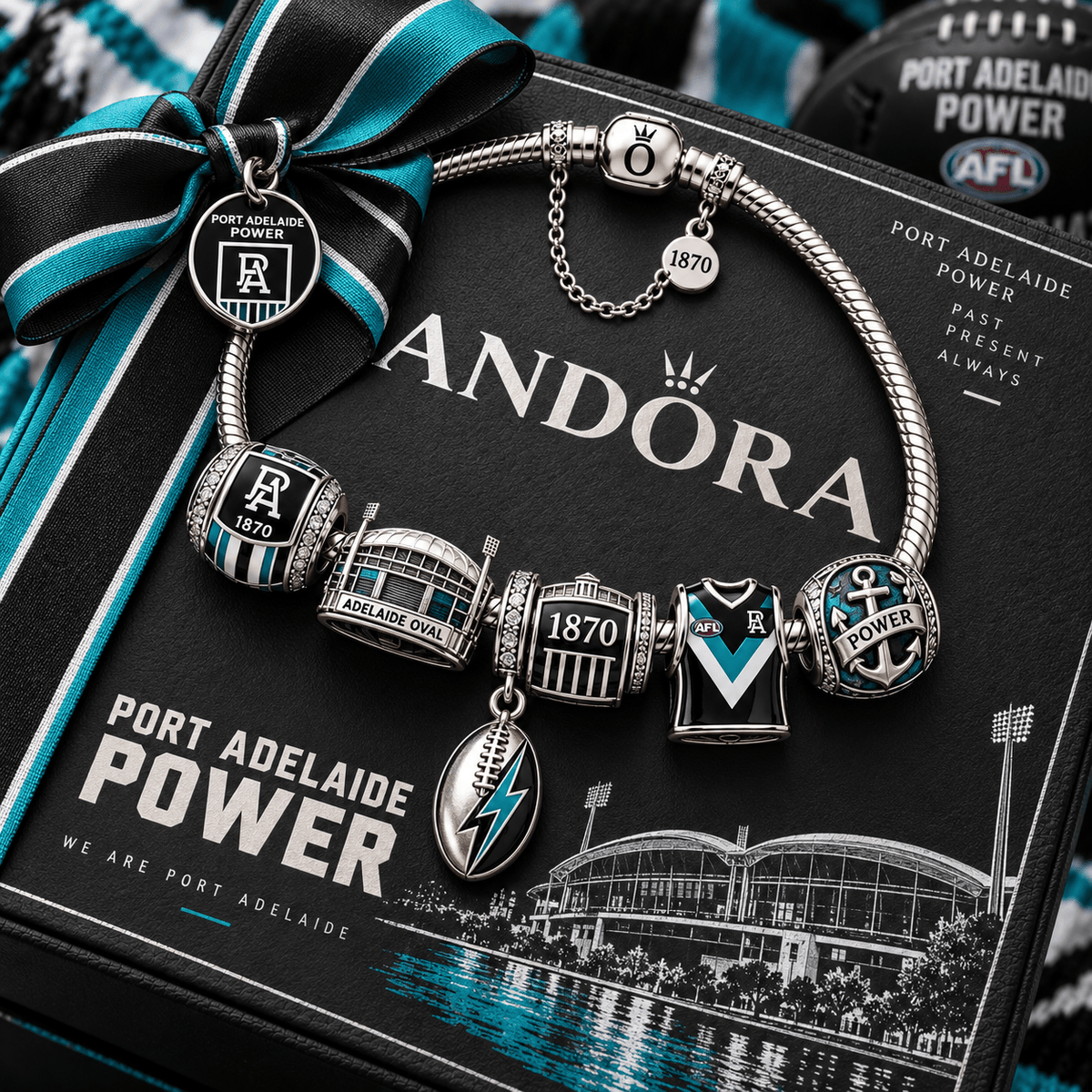 PADP Silver Charm Bracelet Set PTT