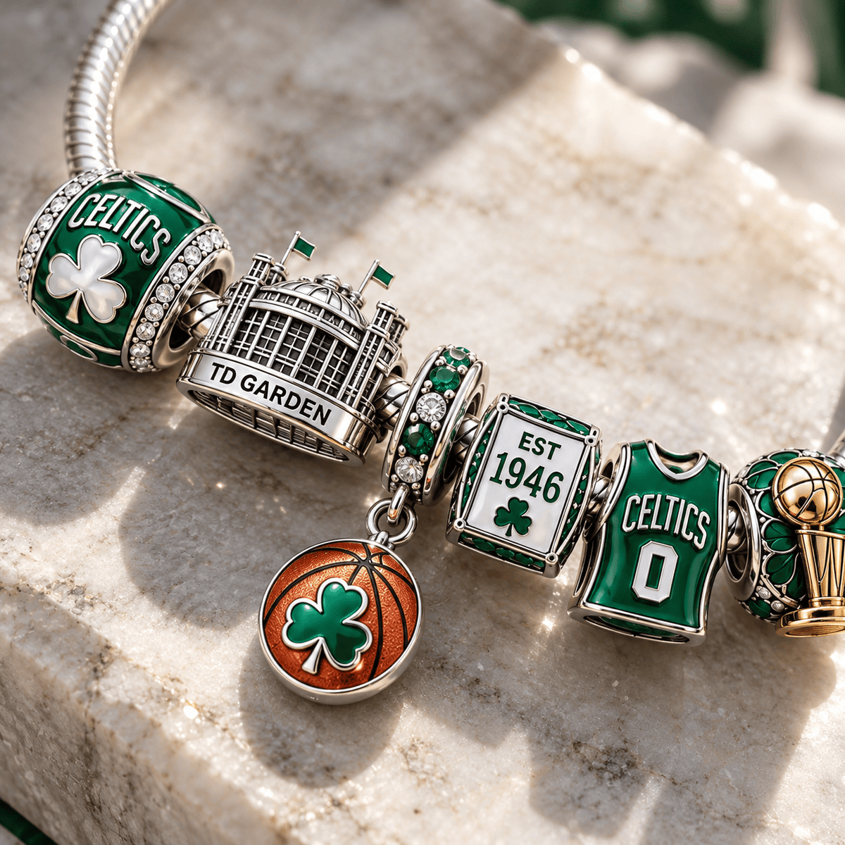 BNCS Silver Charm Bracelet Set PTT