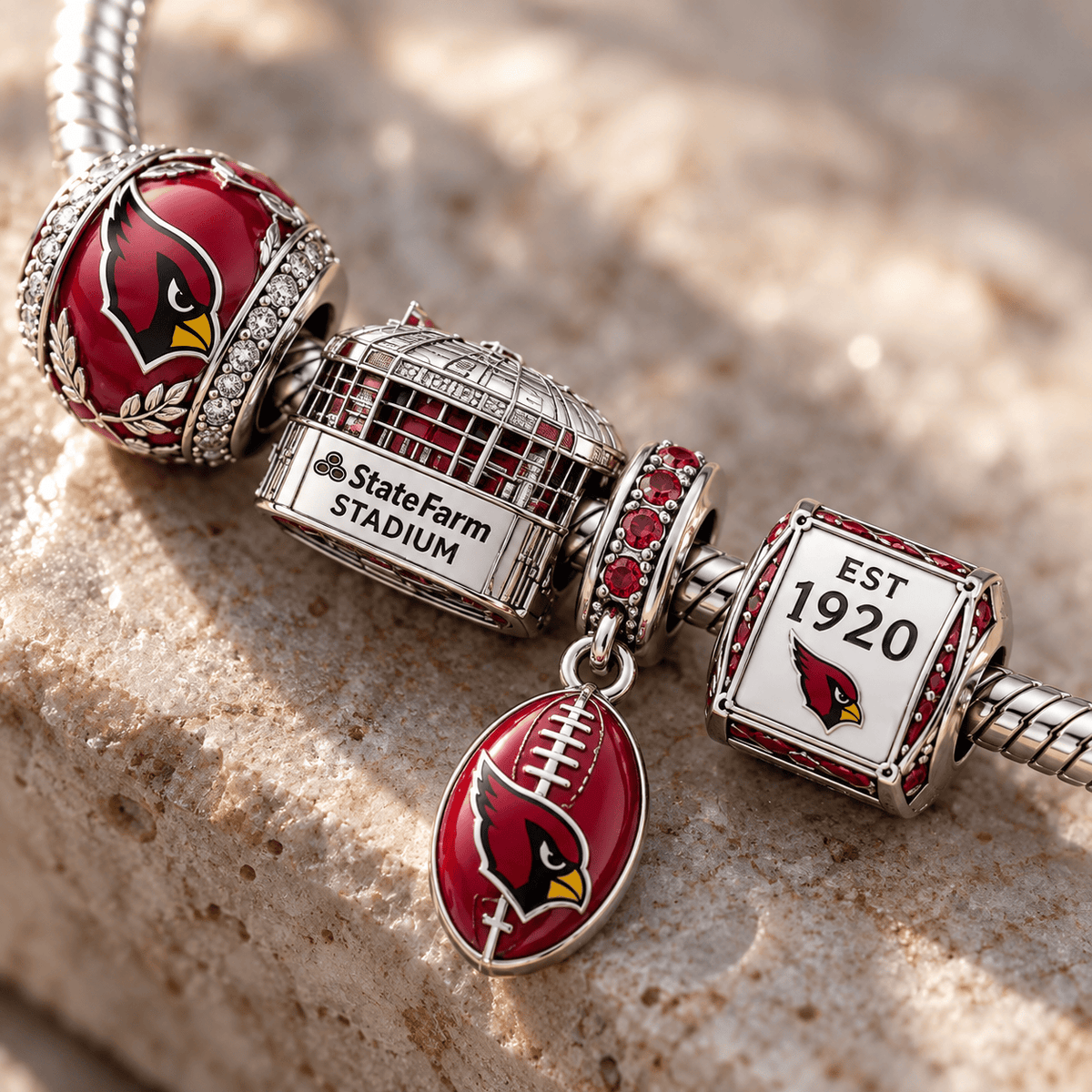 ARCD Silver Charm Bracelet Set PTT