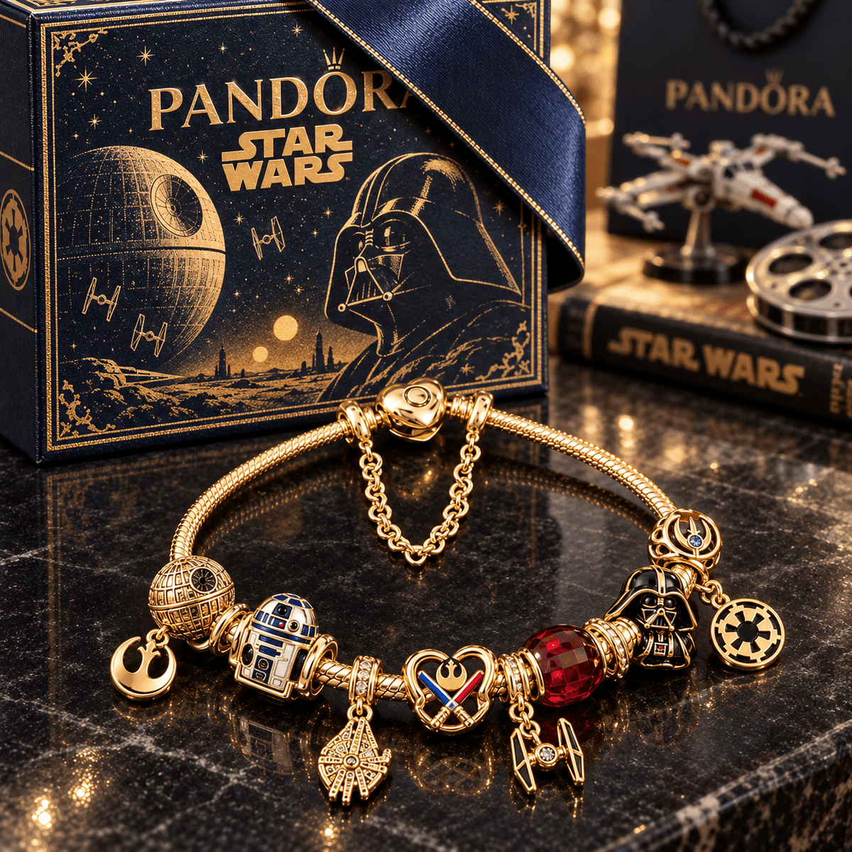 STW Gold Charm Bracelet Set PTKL