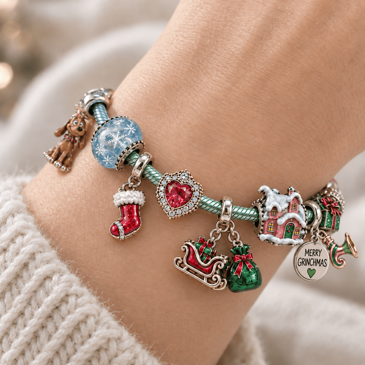 TGR Silver Charm Bracelet Set PTKL