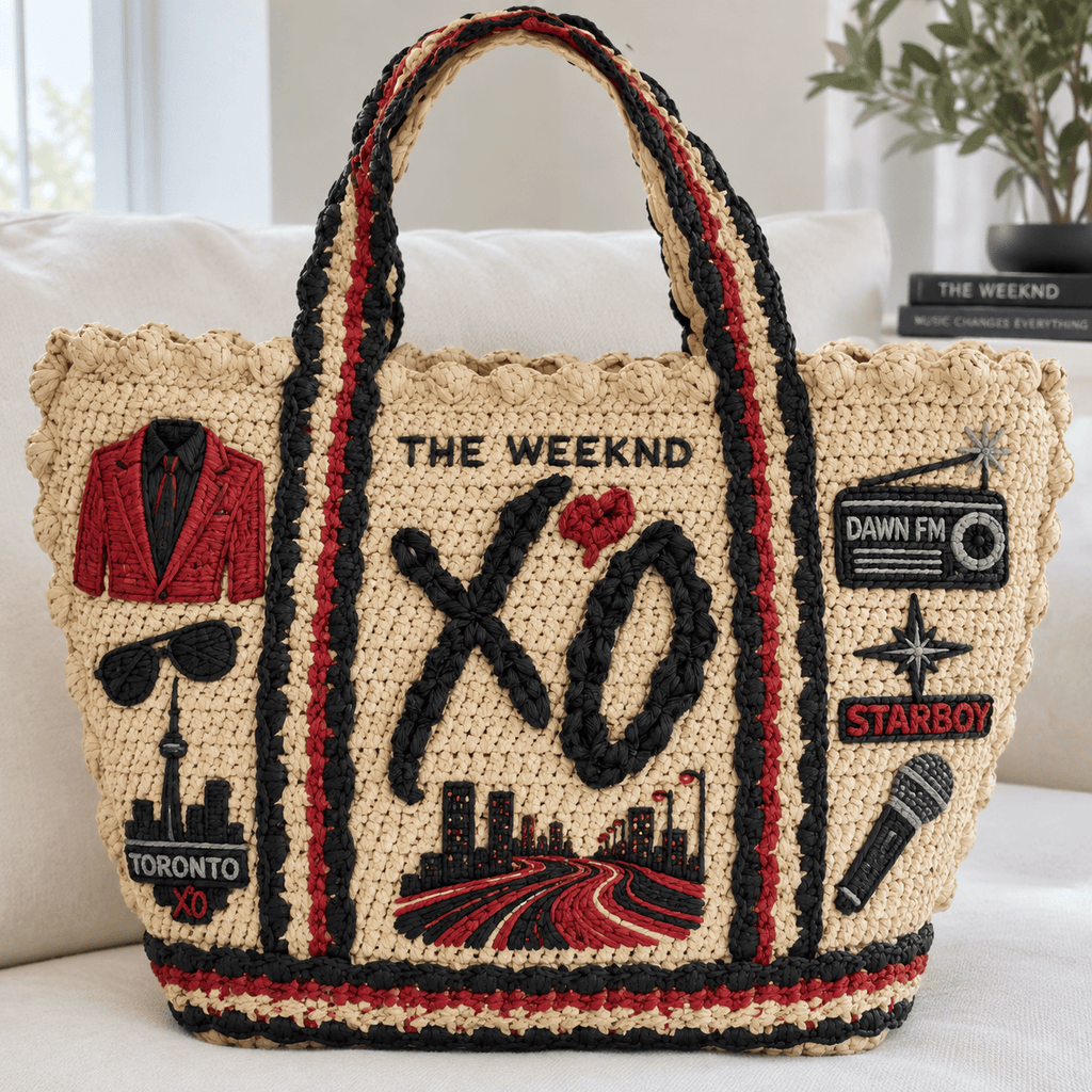 TWD Straw-Style Embellished Tote Bag DNBN