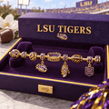 LSU Gold Charm Bracelet Set HQH