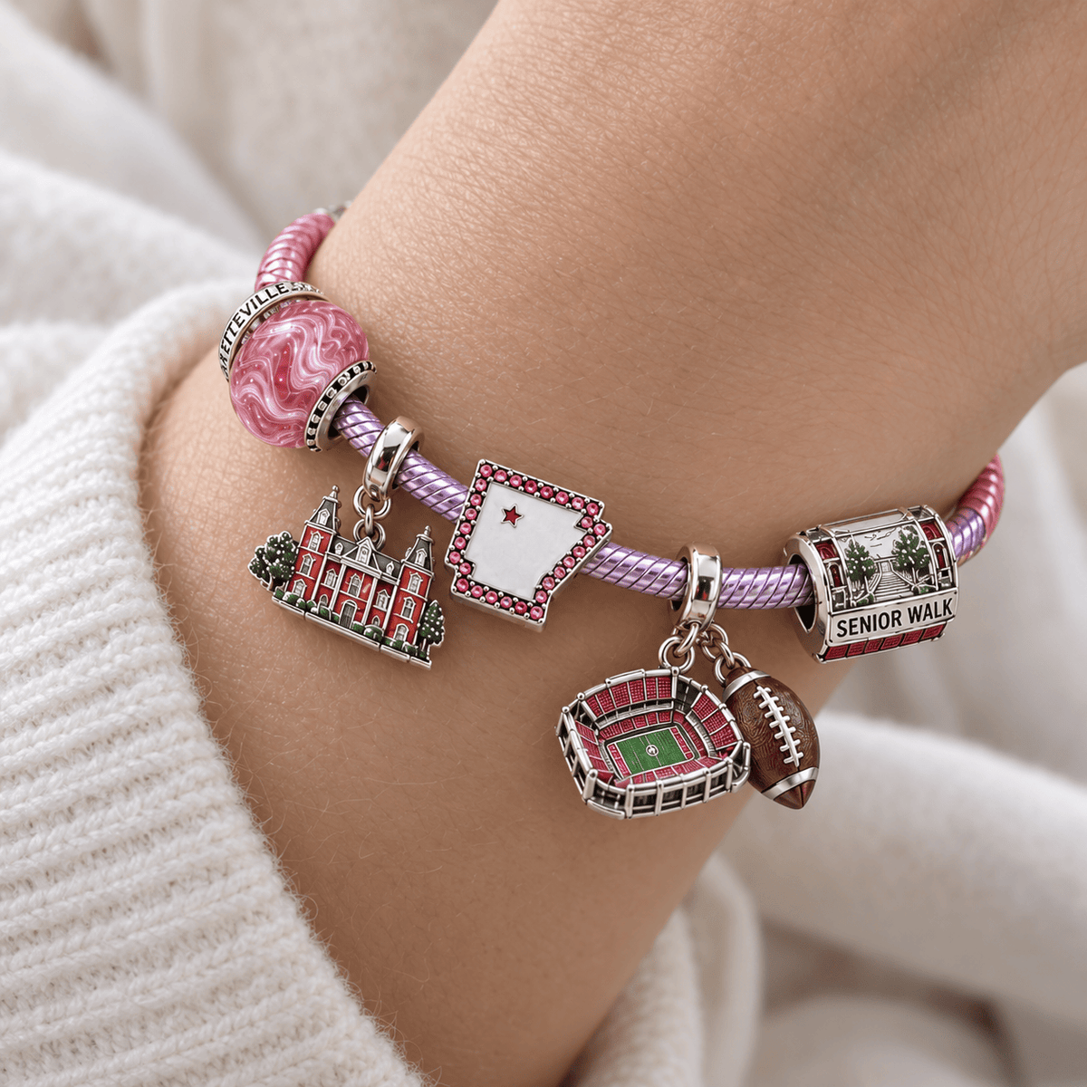 AKR Silver Charm Bracelet Set PTKL