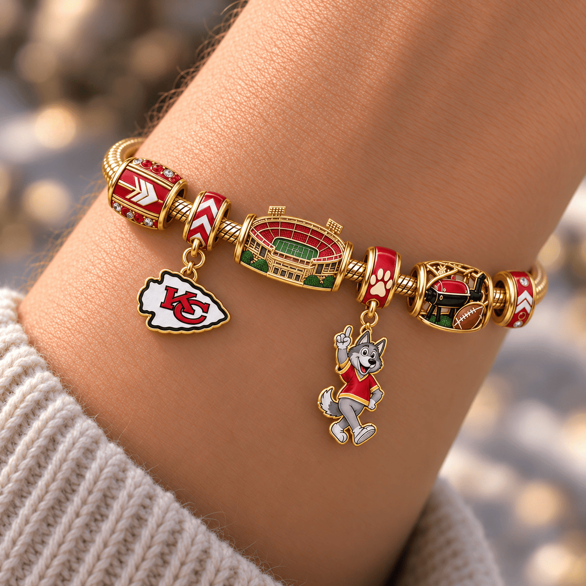 KCC Gold Charm Bracelet Set HQH