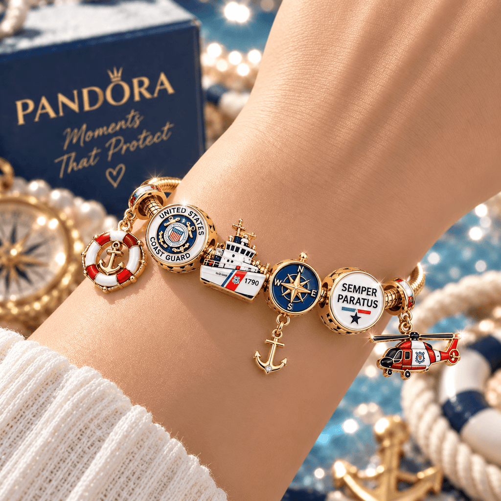 USCG Gold Charm Bracelet Set TTN
