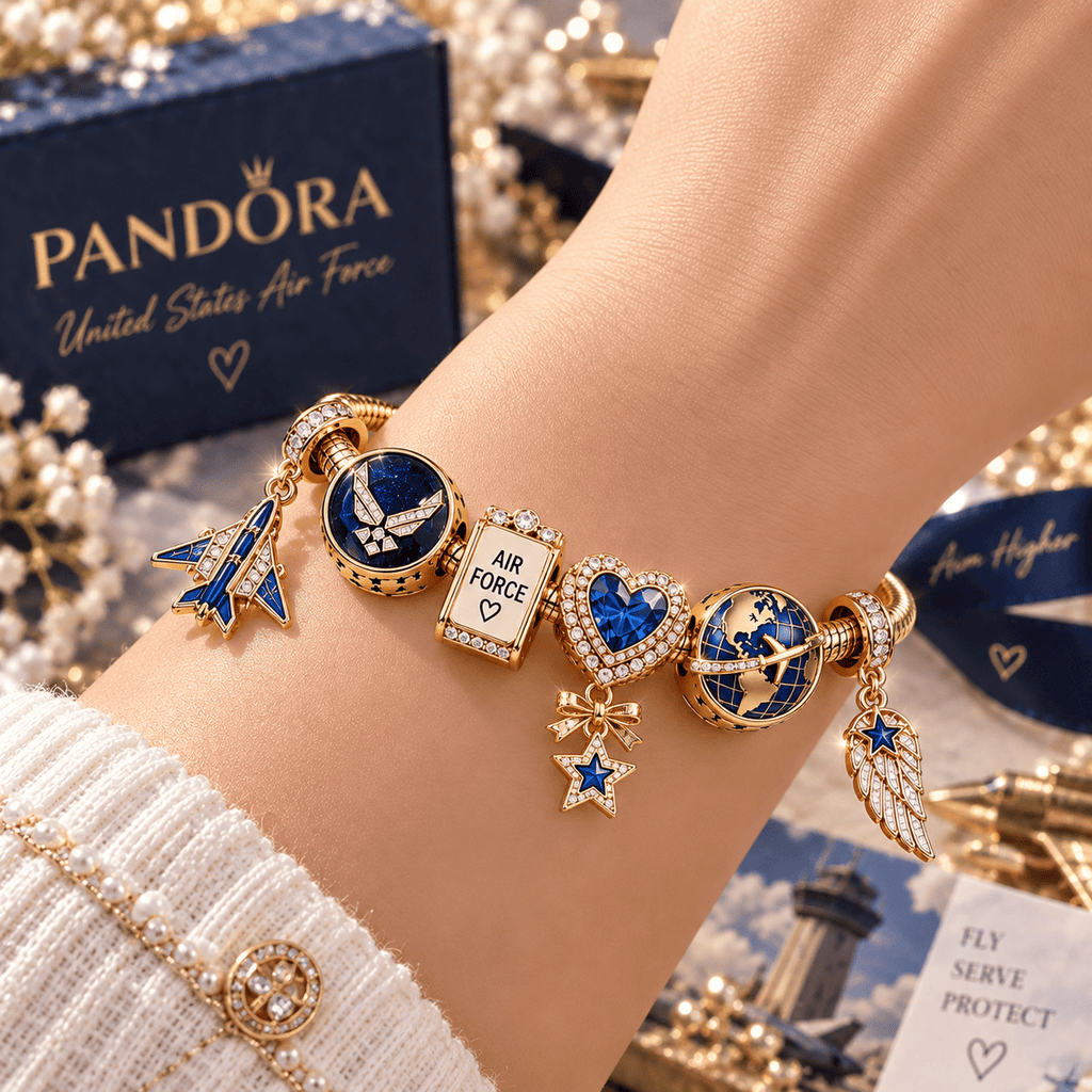 USAF Gold Charm Bracelet Set TTN
