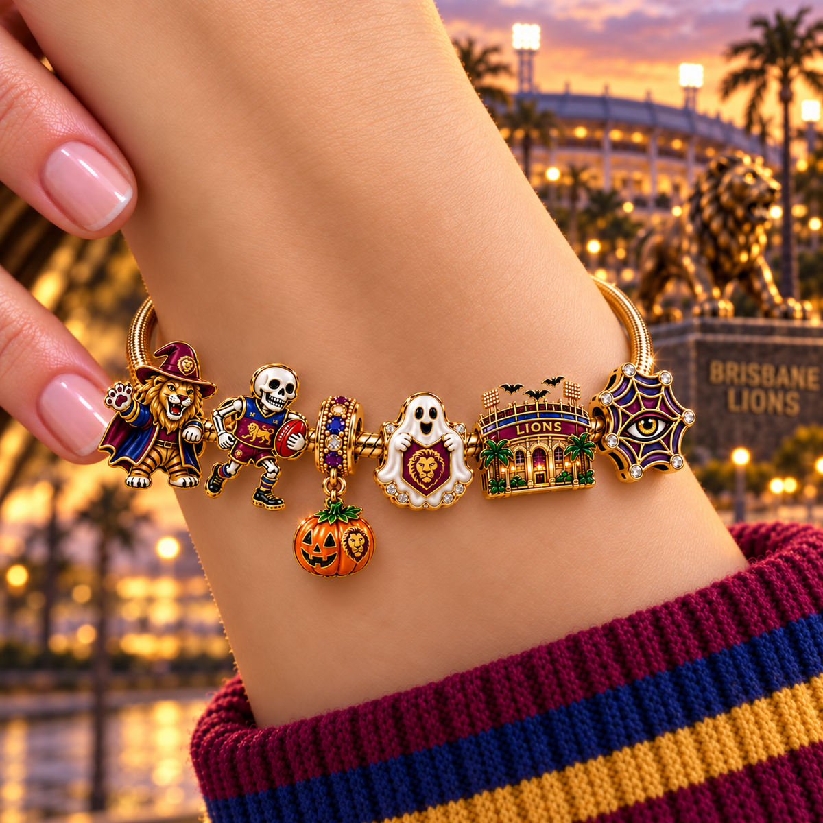 BRBL Gold Charm Bracelet Set NHVH