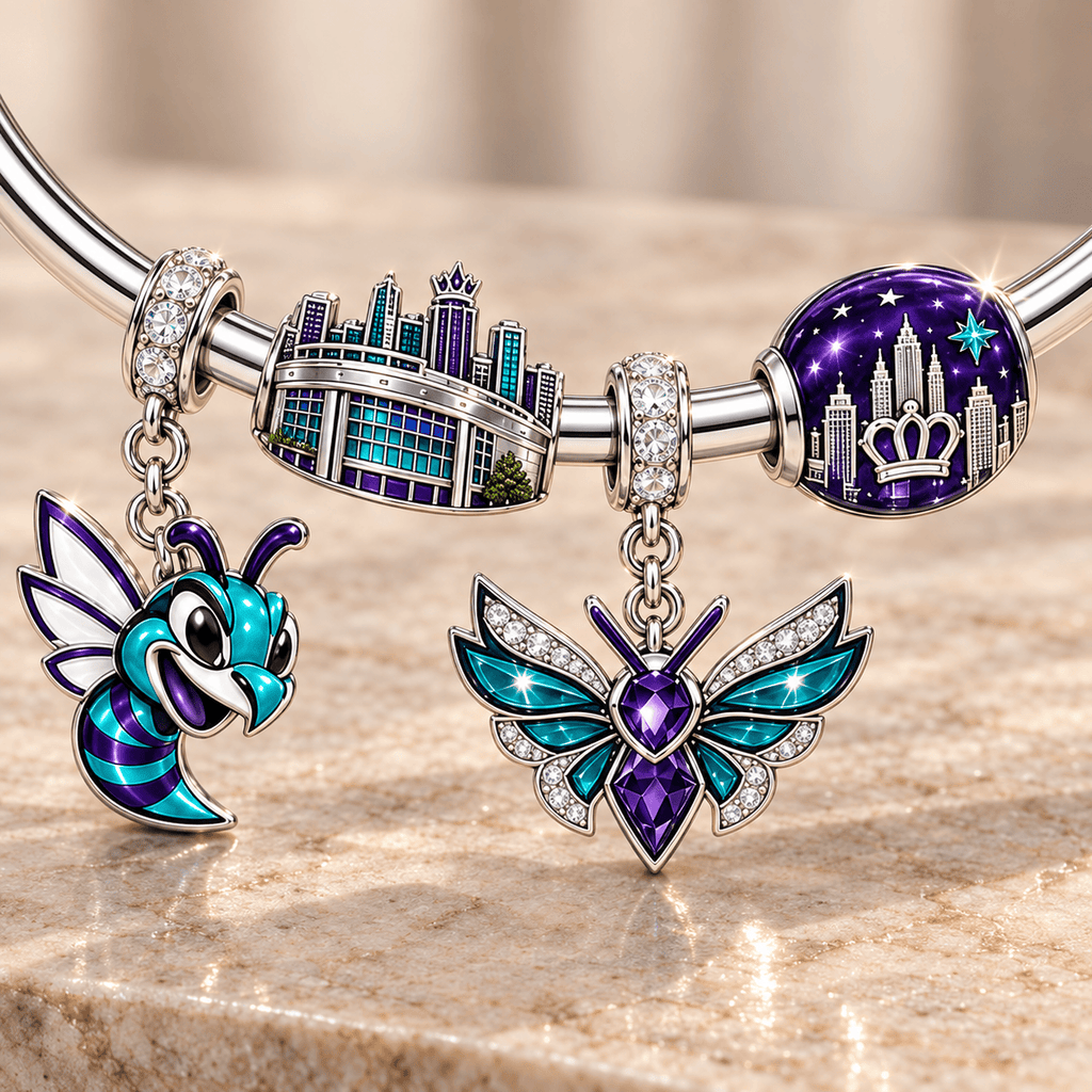 CLH Silver Charm Bracelet Set TMH
