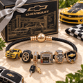 CVL Braided Leather Charm Bracelet Set NHVH