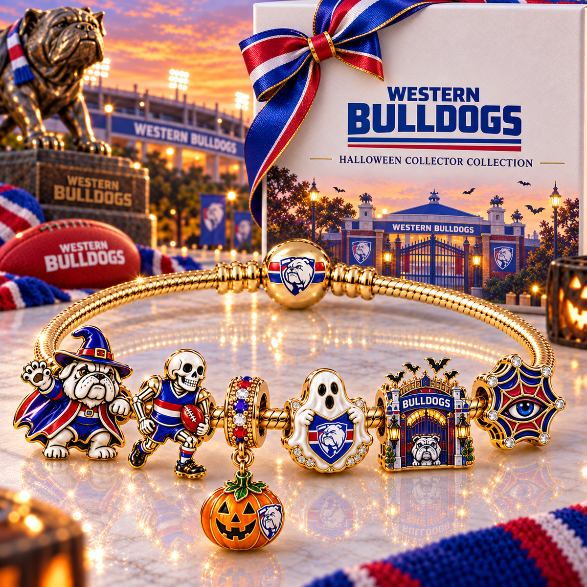 WTBD Gold Charm Bracelet Set NHVH