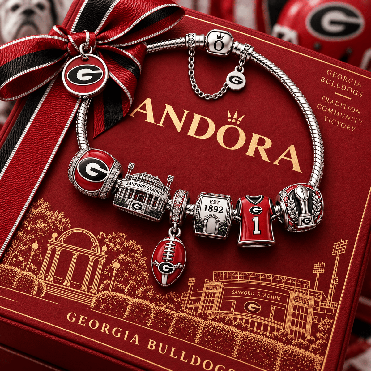 GGBD Silver Charm Bracelet Set PTT