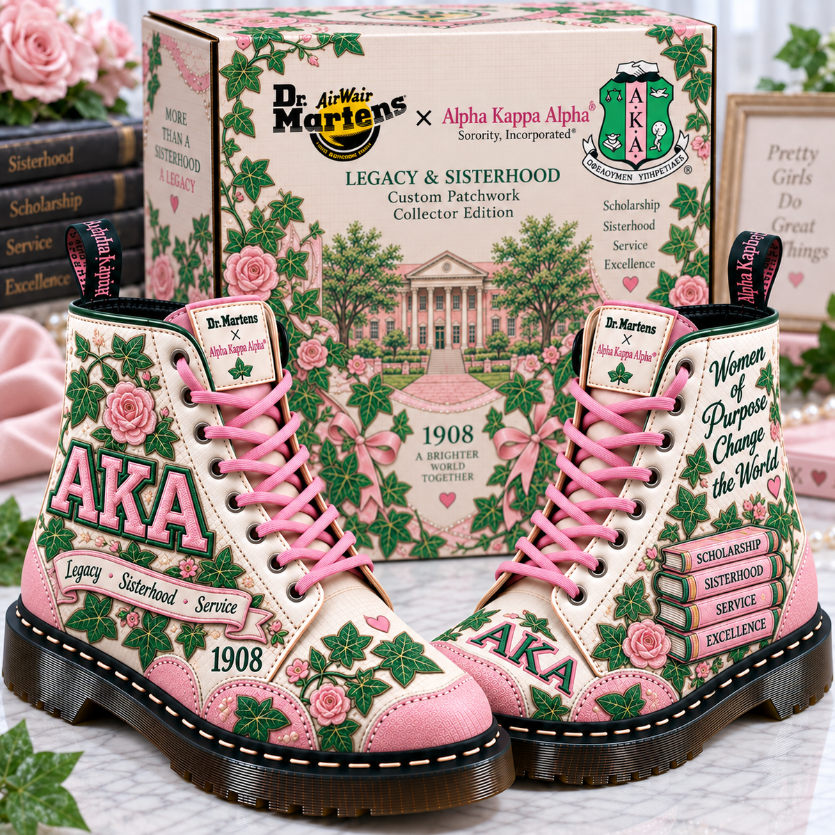 AKA Premium Leather Lace-Up Boots LNTH