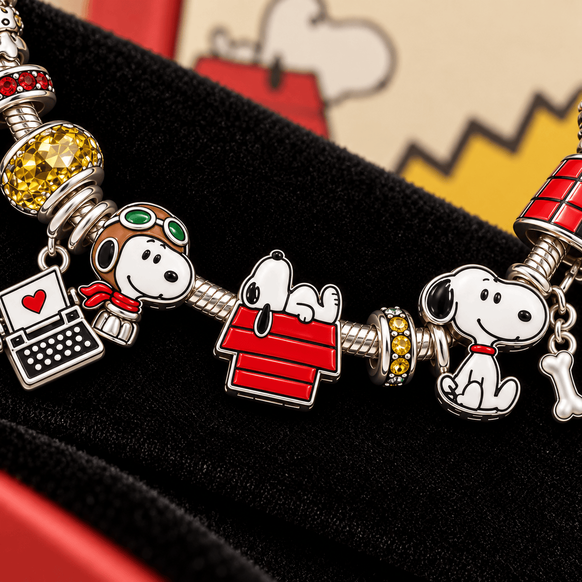 SNPY Silver Charm Bracelet Set TTTT