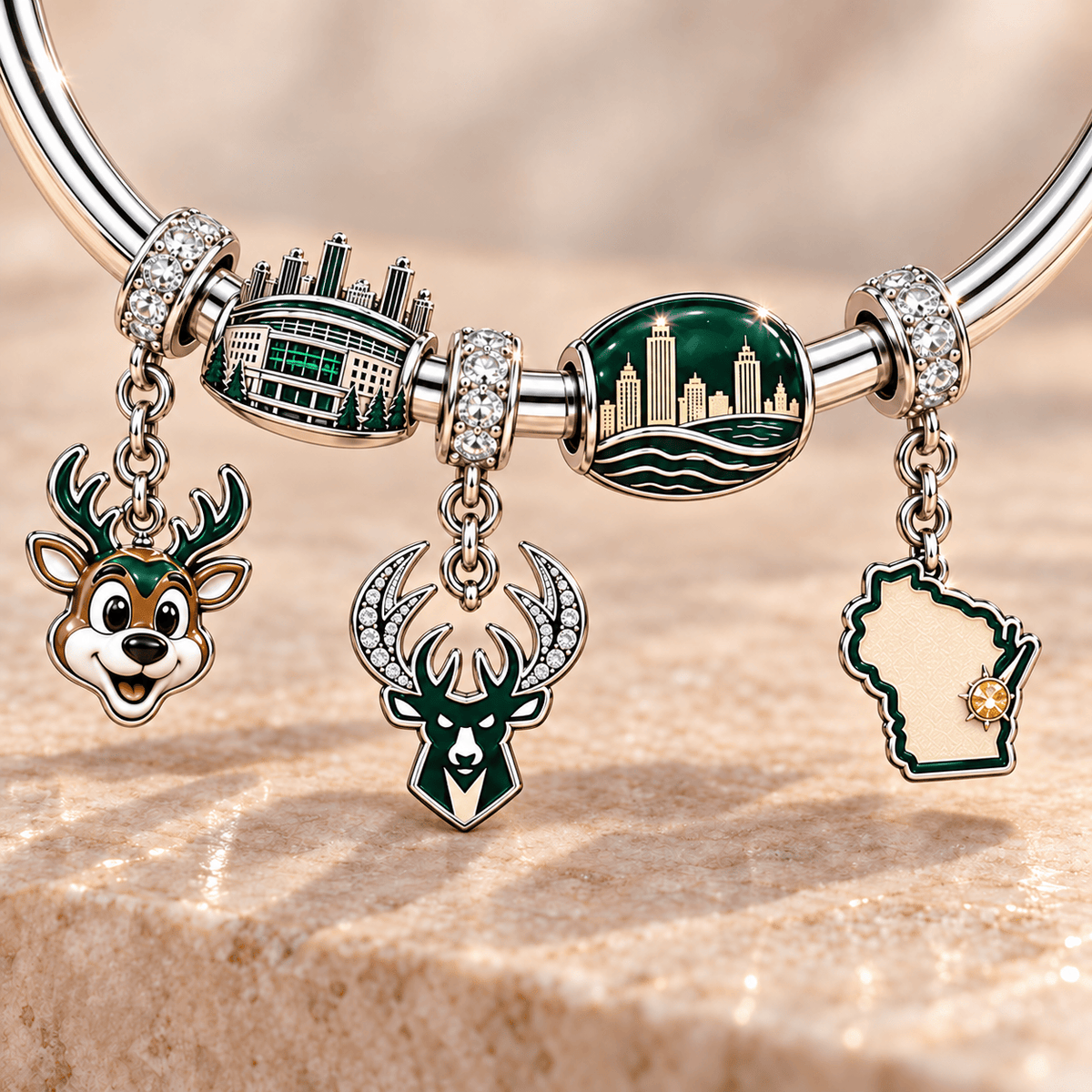MLKBB Silver Charm Bracelet Set TMH