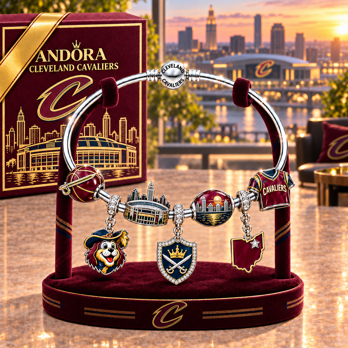 CVLR Silver Charm Bracelet Set TMH