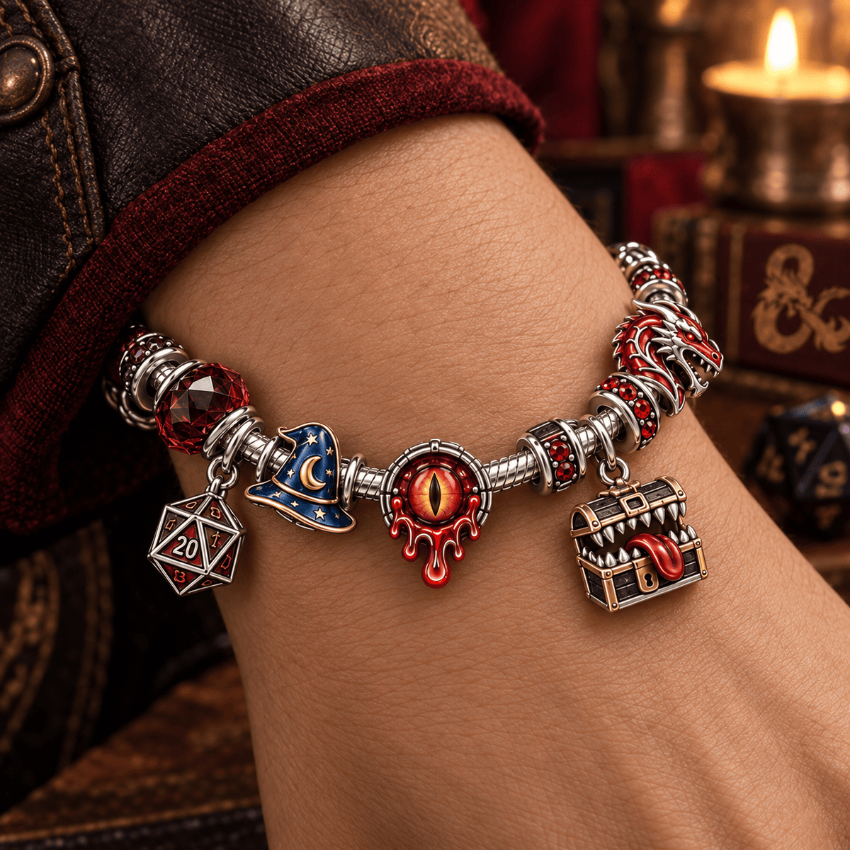 DND Silver Charm Bracelet Set TTTT