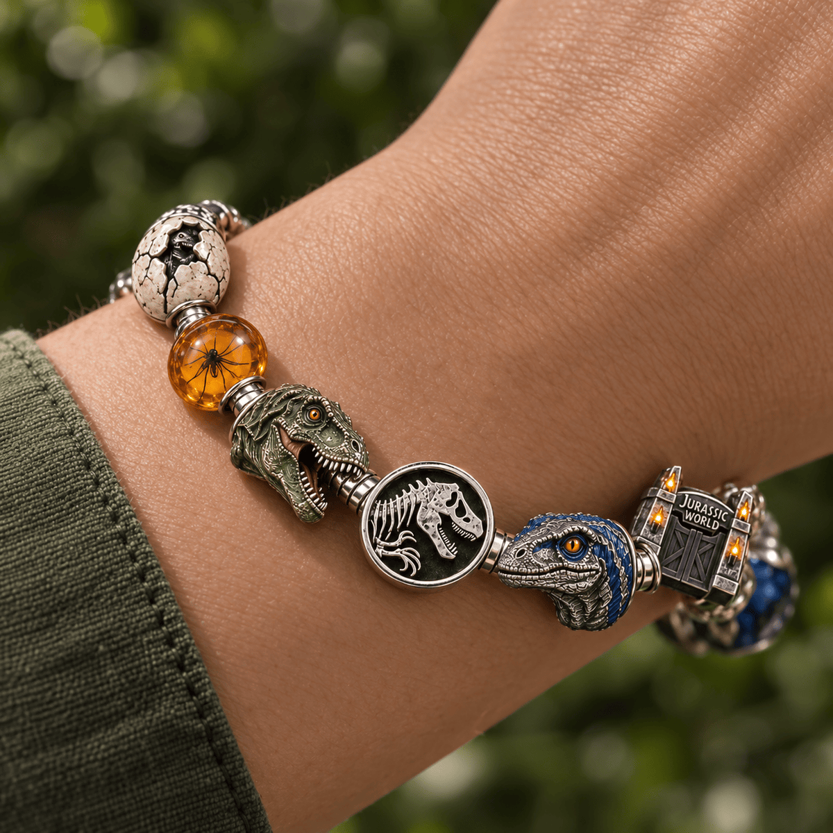 JRSW Silver Charm Bracelet Set TTTT
