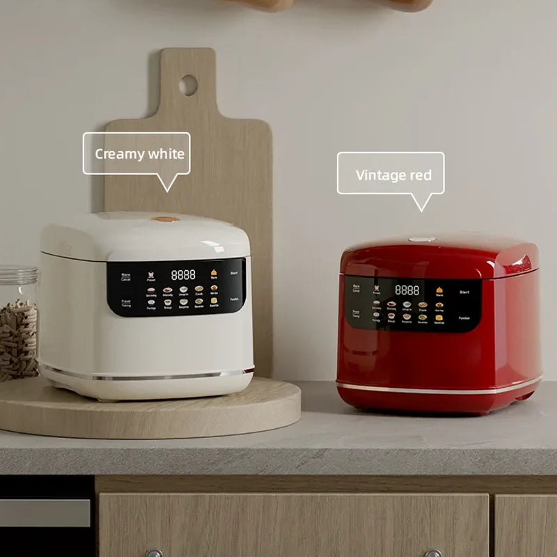 2L Smart Rice Cooker Multicooker for 1-2 People Home Cooking Pot Soup Porridge Food Steamer Lunch Box with Appointment