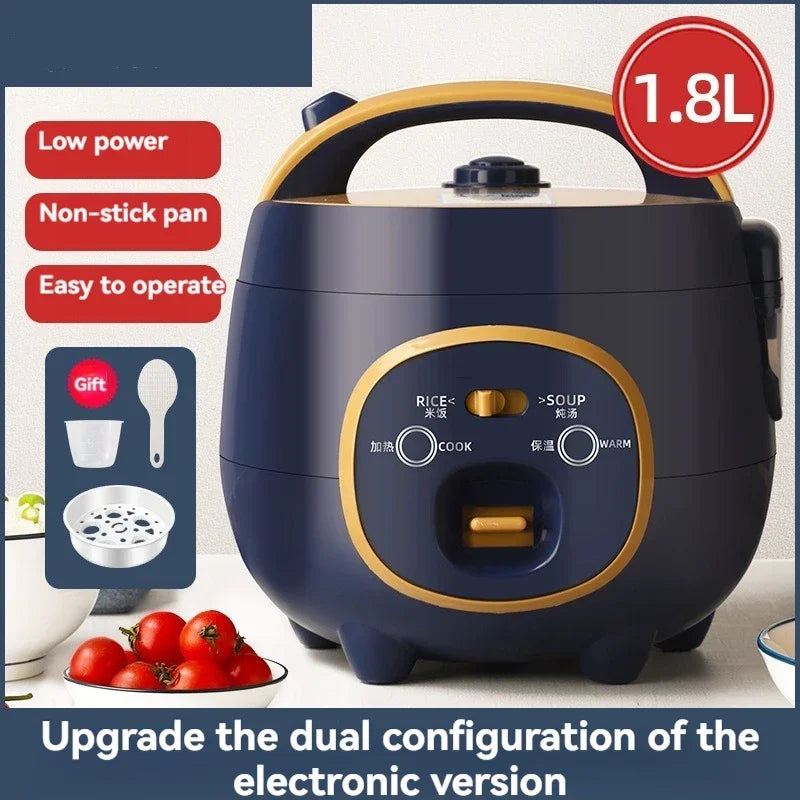 Multi-functional electric rice cooker for home and dormitory use 220v small electric rice cooker non-stick pot and cooking appli